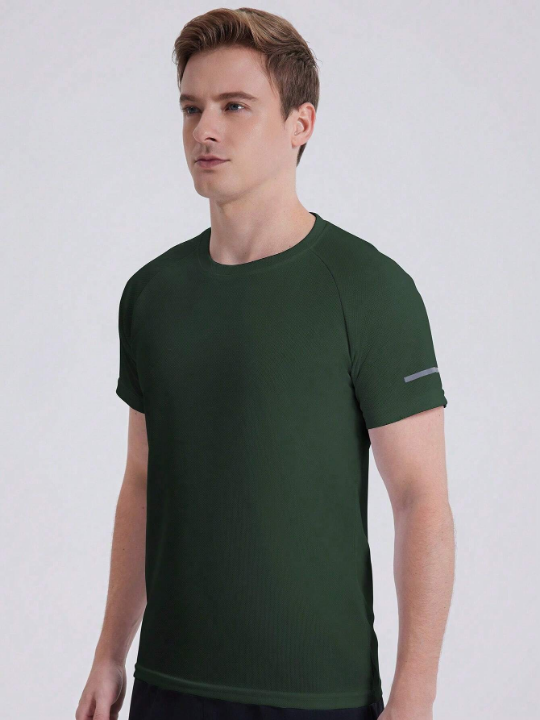 Men's Casual Fitness Outdoor Sports Quick-Drying Training Running High-Stretch Loose Short Sleeve T-Shirt Gym Clothes Men Basic T Shirt