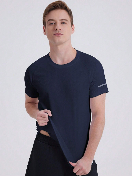 Men's Casual Fitness Outdoor Short Sleeve Sports T-Shirt Gym Clothes Men Basic T Shirt