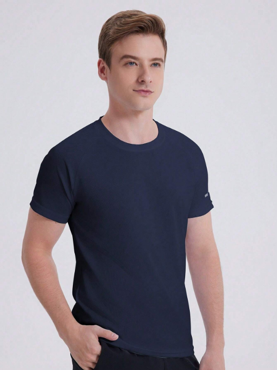 Men's Casual Fitness Outdoor Short Sleeve Sports T-Shirt Gym Clothes Men Basic T Shirt