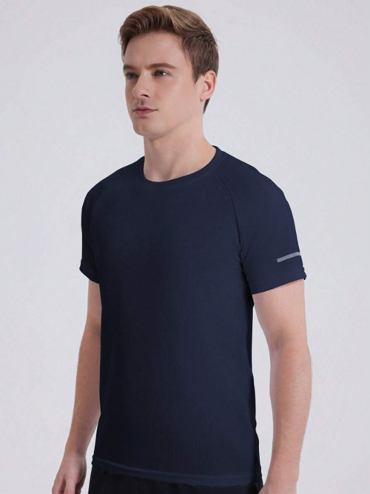 Men's Casual Fitness Outdoor Short Sleeve Sports T-Shirt Gym Clothes Men Basic T Shirt