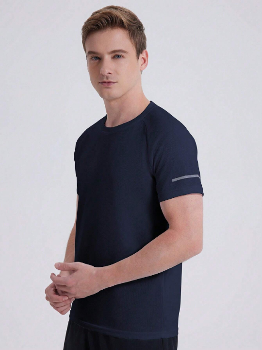 Men's Casual Fitness Outdoor Short Sleeve Sports T-Shirt Gym Clothes Men Basic T Shirt