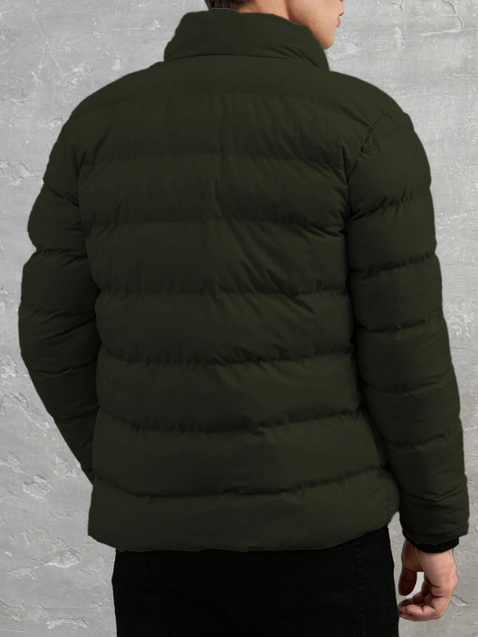 Men'S Stand Collar Padded Jacket