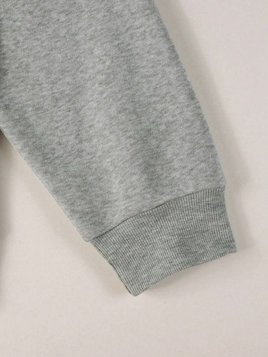 Manfinity Sporsity Men's Letter Printed Hooded Sweatshirt With Drawstring