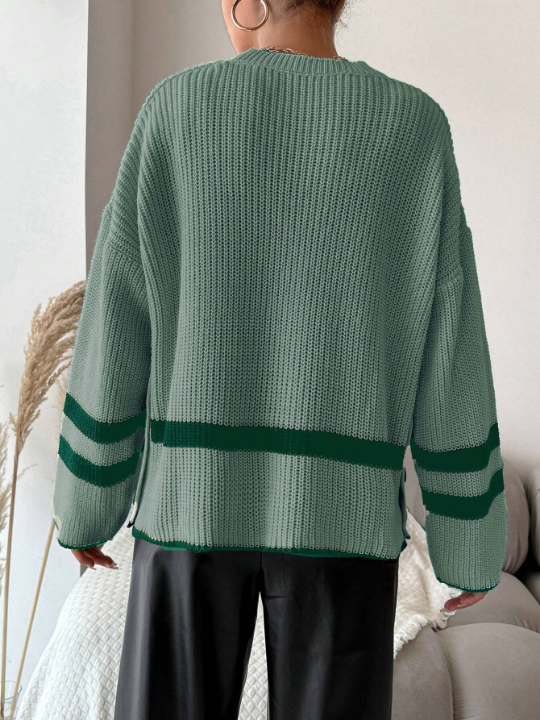 Women's Striped Colorblock Sweater