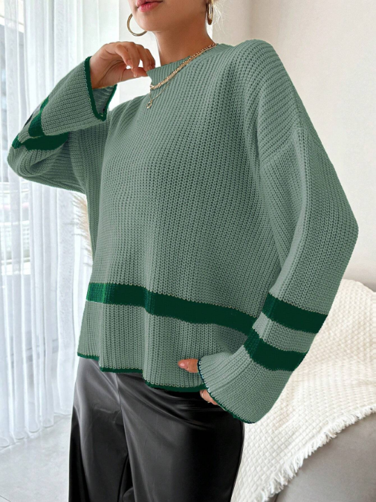 Women's Striped Colorblock Sweater