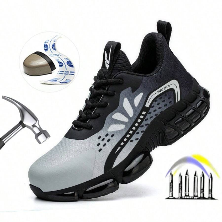 Unbreakable New Design Fashionable Lightweight Steel Toe Men's Construction Work And Sports Safety Shoes