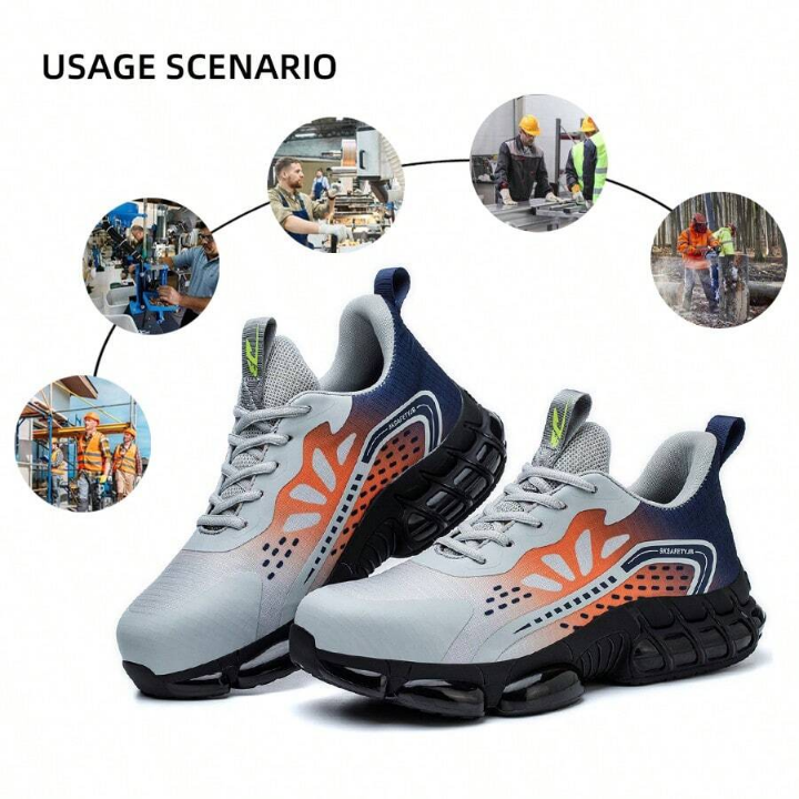 Indestructible New Fashionable Lightweight Steel Toe Men's Architecture Work & Sports Safety Shoes