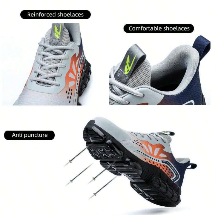 Indestructible New Fashionable Lightweight Steel Toe Men's Architecture Work & Sports Safety Shoes