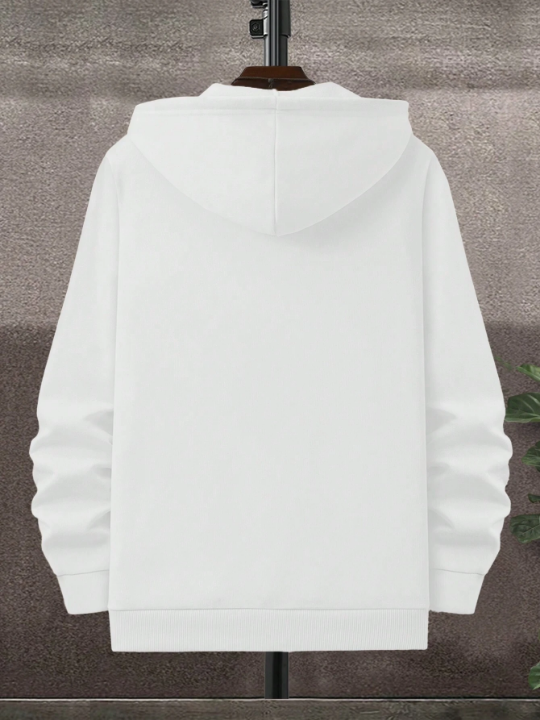 Cottnline Men's Zipper Cardigan Style Hooded Sweatshirt With Drawstrings, Fleece Lined