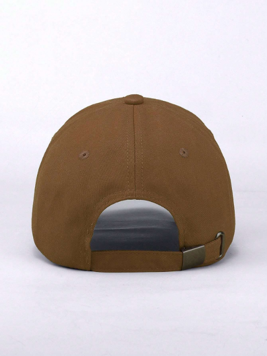 1pc Men's Casual Adjustable Baseball Cap With Minimalist Letter Print, Suitable For Daily Wear