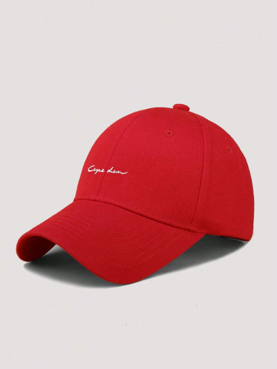1pc Men's Casual Adjustable Baseball Cap With Letter Pattern Printing Suitable For Daily Wear