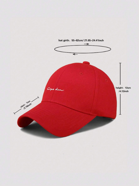 1pc Men's Casual Adjustable Baseball Cap With Letter Pattern Printing Suitable For Daily Wear