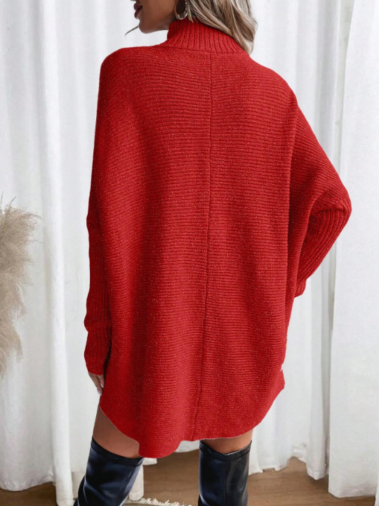 Essnce Solid Color Long Sleeve Sweater