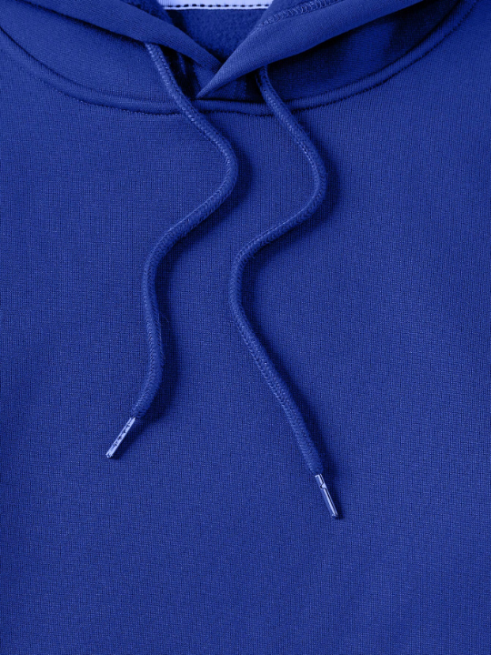 Men's Solid Color Fleece Drawstring Hoodie