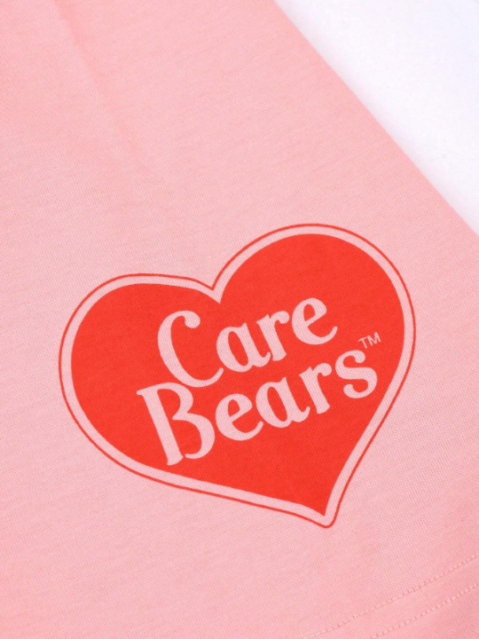 ROMWE X Care Bears Men Short Sleeve Cartoon Print T-Shirt