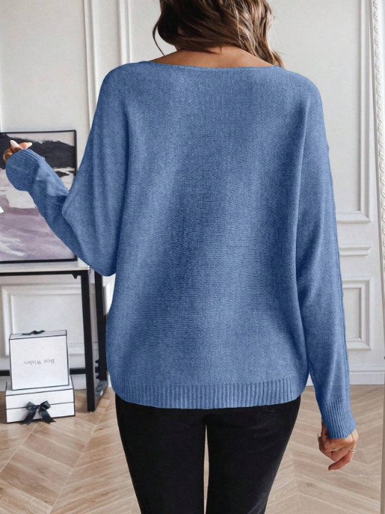 Essnce Round Neck Long Sleeve Sweater