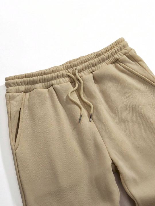 Men's Solid Color Drawstring Waist Sweatpants