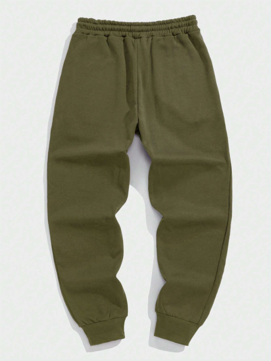 Men's Solid Color Drawstring Jogger Pants