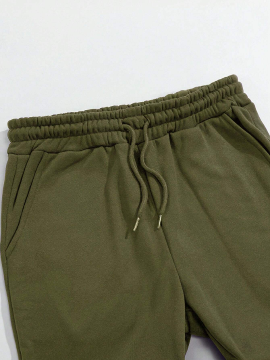 Men's Solid Color Drawstring Jogger Pants