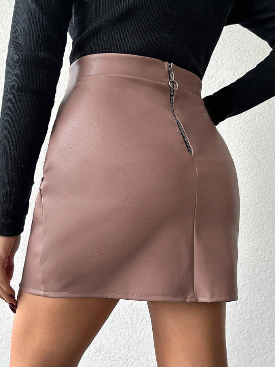 Women's Hip-hugging Ruffle Hem Mini Skirt