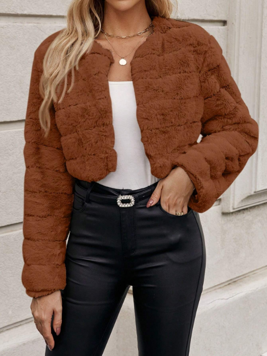 Clasi Women's Plush Cropped Jacket