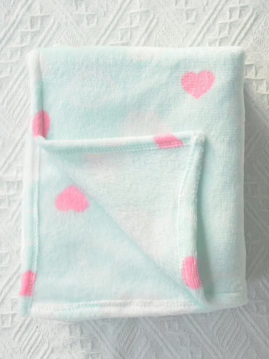 1pc Unisex Newborn Plush Swaddle, Super Soft And Warm Baby Blanket, Breathable And Suitable For Stroller