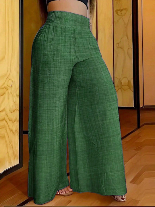 Women's Solid Color Wide Leg Pants