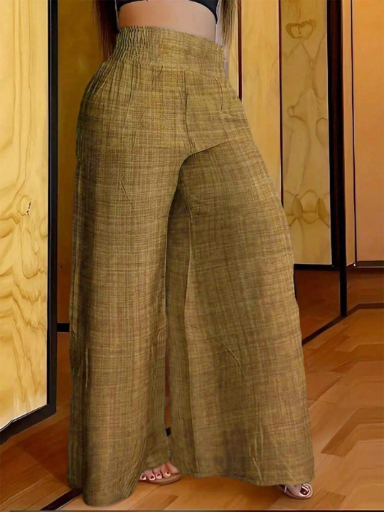 Women's Wide-Waisted Wide-Leg Trousers