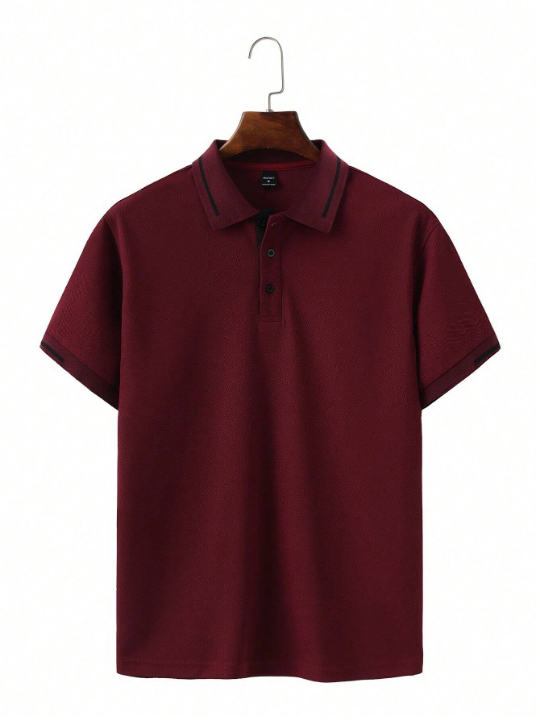 Men's Color-Block Polo Shirt