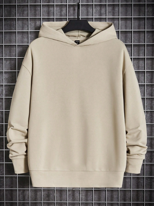 Men's Oversized Playing Card & Skull Print Hooded Sweatshirt