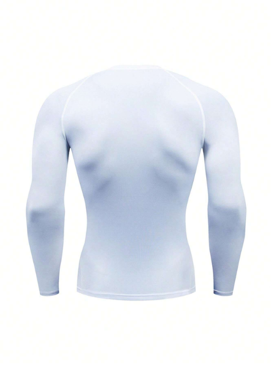 Men's Spring And Autumn Fitness Tight Quick-Drying Breathable Long Sleeve Sports T-Shirt Gym Clothes Men Basic T Shirt