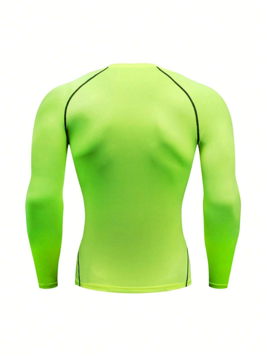 Men's Spring And Autumn Fitness Tight Quick-Drying Breathable Long Sleeve Sports T-Shirt Gym Clothes Men Basic T Shirt