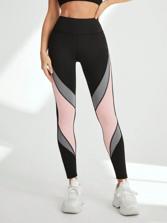 Yoga Trendy Women's Contrasting Sports Leggings