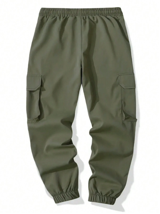 Manfinity Homme Men's Cargo Trousers With Slanted Pockets