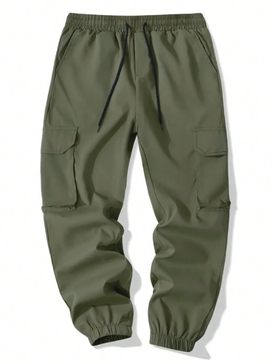 Manfinity Homme Men's Cargo Trousers With Slanted Pockets