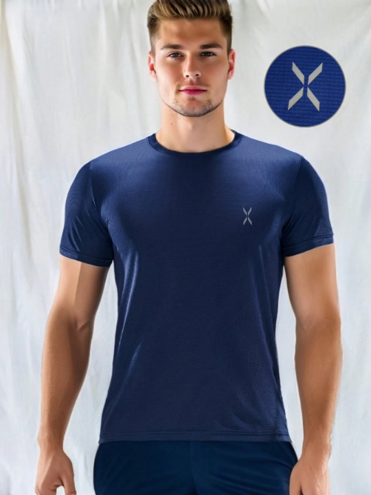 Men's Quick-Dry Fitness Running Clothes, Casual Stylish Sports Suit, T-Shirt Gym Short Sleeves Shirt Ultrathin Gym Clothes Men Basic T Shirt