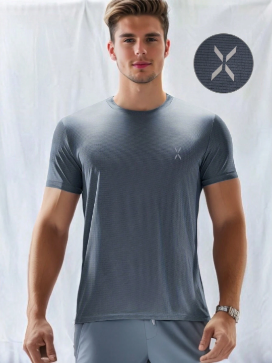 Men's Quick Dry Fashionable And Casual Running Sports T-Shirt Gym Clothes Men Basic T-Shirt