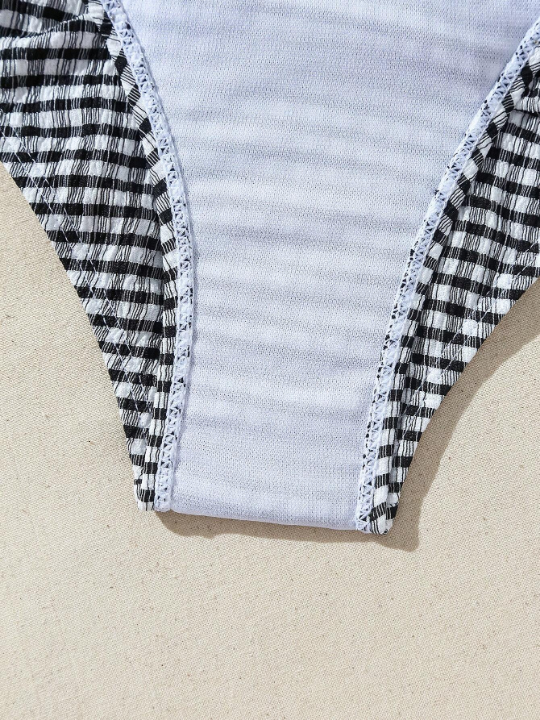 Plaid Separated Swimwear