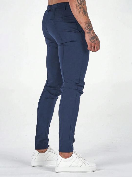 Men's Solid Color Slanted Pocket Trousers