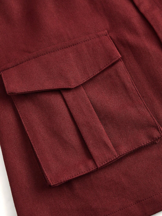 Coolane Solid Color Belted Skirt