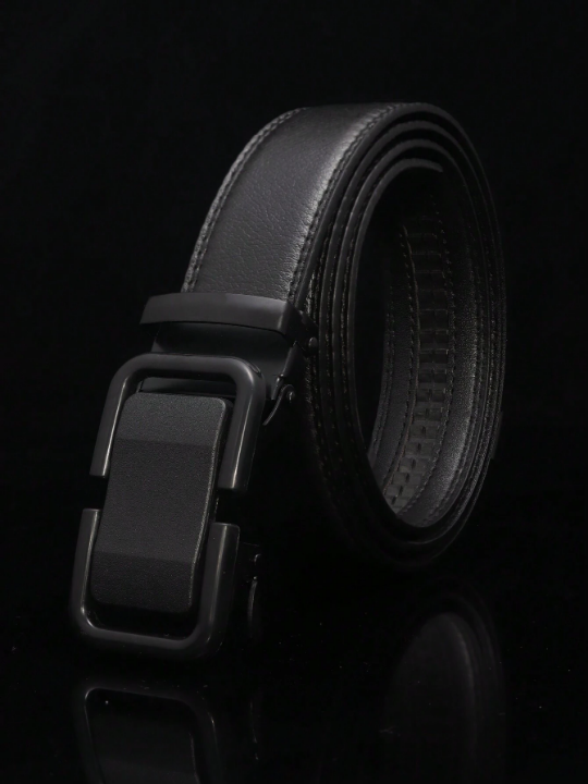 1pc Men's Automatic Buckle Outdoor Leisure Belt, Suitable For Daily Wear With Casual Pants, Gift For Boyfriend