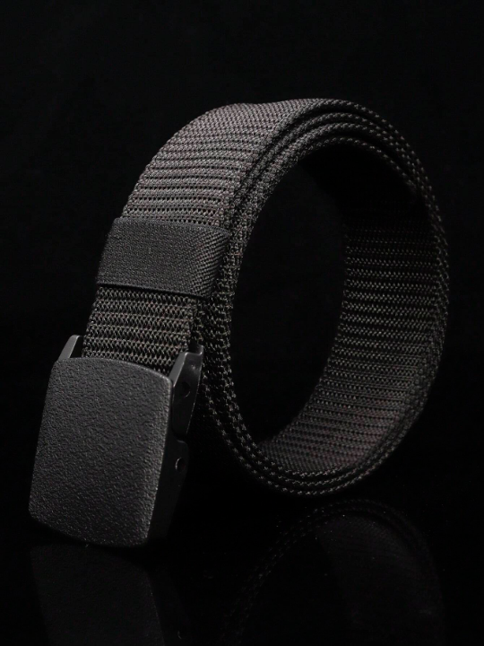 1pc Men's Outdoor Leisure Sports Woven Nylon & Polyester Belt Suitable For Daily Use
