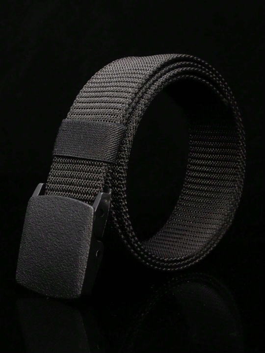 1pc Men's Outdoor Leisure Sports Woven Nylon & Polyester Belt Suitable For Daily Use