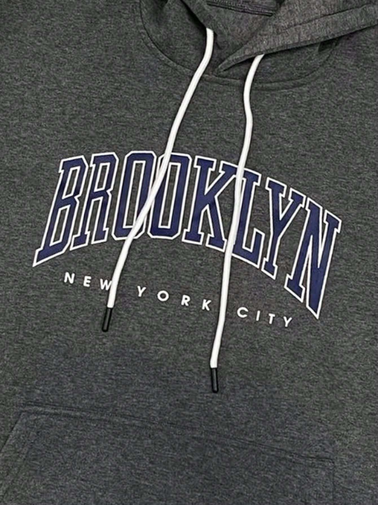 Manfinity EMRG Oversized Men's Hooded Sweatshirt With Letter Print