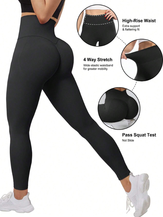 Yoga Basic Seamless High Elasticity Sports Leggings