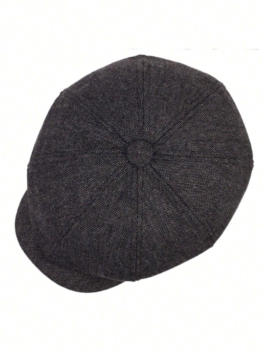 1pc Men's Spring & Autumn Fashionable Newsboy Cap & Beret, Suitable For Outdoor Travel Business