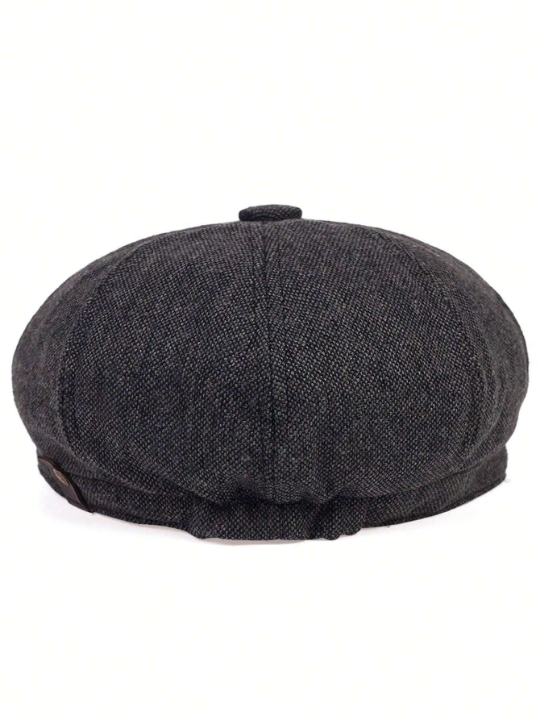 1pc Men's Fashionable Spring & Autumn Newsboy Cap, Suitable For Outdoor Activities, Traveling And Business