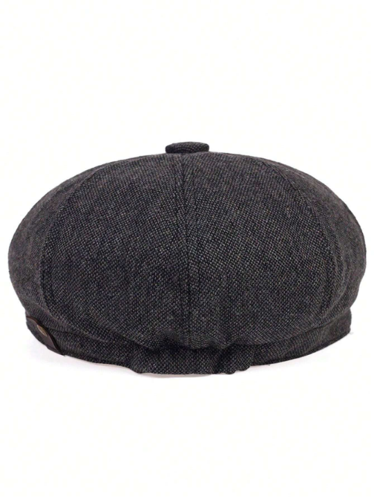 1pc Men's Spring & Autumn Fashionable Newsboy Cap & Beret, Suitable For Outdoor Travel Business