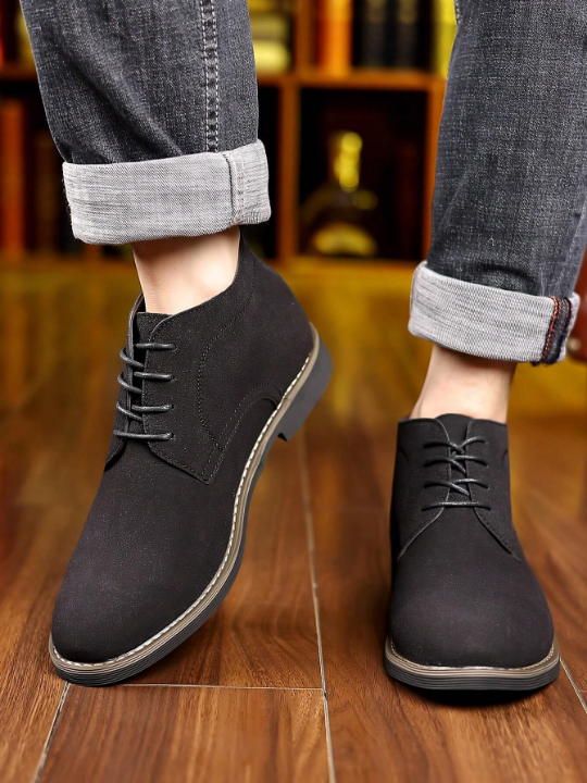 Men's Nubuck Casual Sneakers, Multiple Colors, Men's Large Size Fashion Trendy Suede Leather Shoes