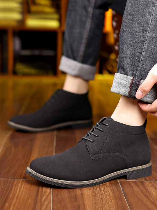 Men's Nubuck Casual Sneakers, Multiple Colors, Men's Large Size Fashion Trendy Suede Leather Shoes